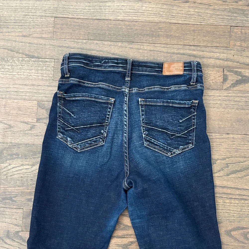 BKE Women's Dark Wash Blue Bootcut Jeans